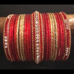Bridal red set of bangles